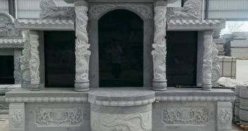 吉林市 芝麻灰高档墓碑，土墓，可定制