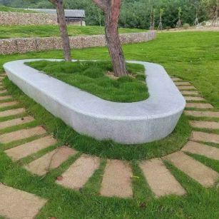 吉林市 芝麻白光面整石坐凳