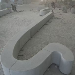 吉林市 花岗岩整石坐凳拼装