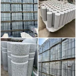 吉林市 芝麻白花岗岩挡车柱、隔离柱多少钱