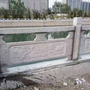 吉林市 芙蓉白大花桥梁、河道，石材栏杆、围栏、护栏