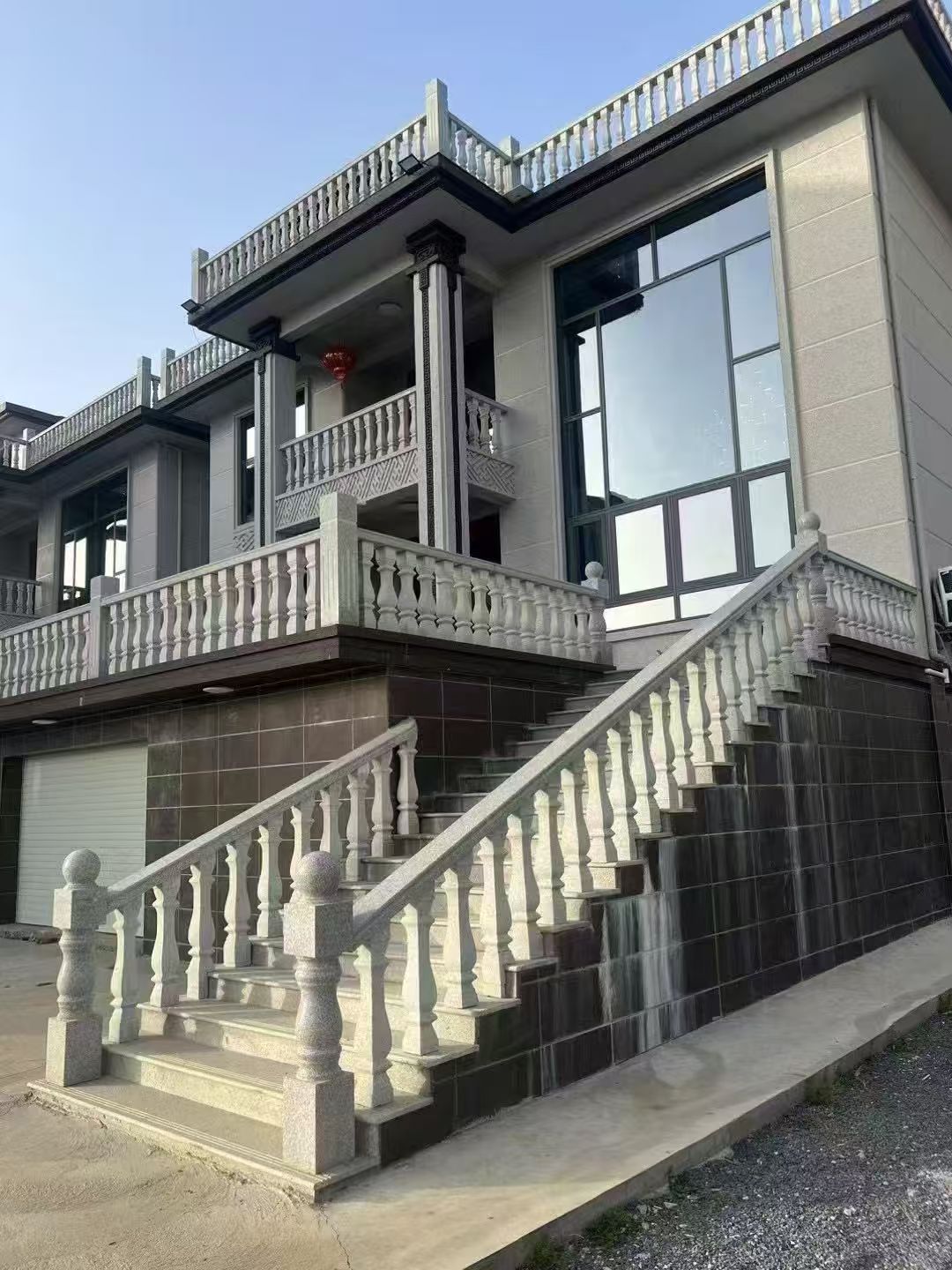 吉林市 芝麻白别墅阳台栏杆，楼梯栏杆